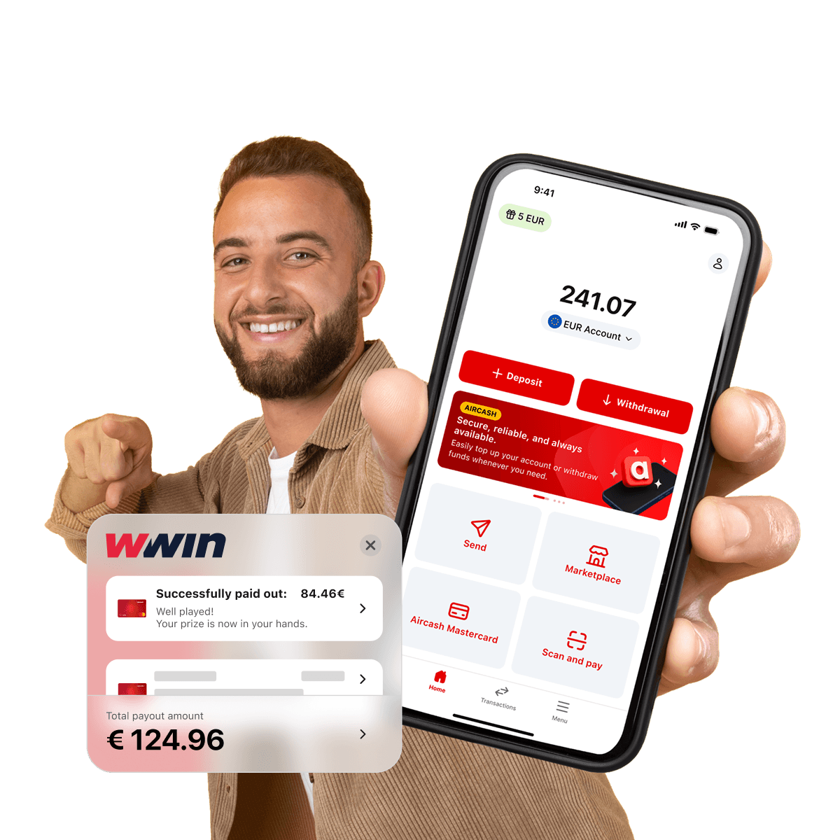 Aircash and Wwin withdrawal. Isplata s Wwin računa na Aircash.